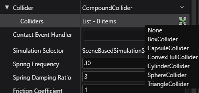 Add collider shape