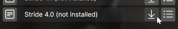 Picture of the install button