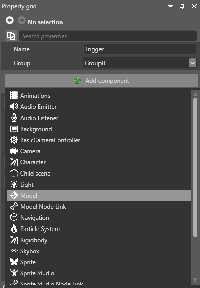 Add a model component