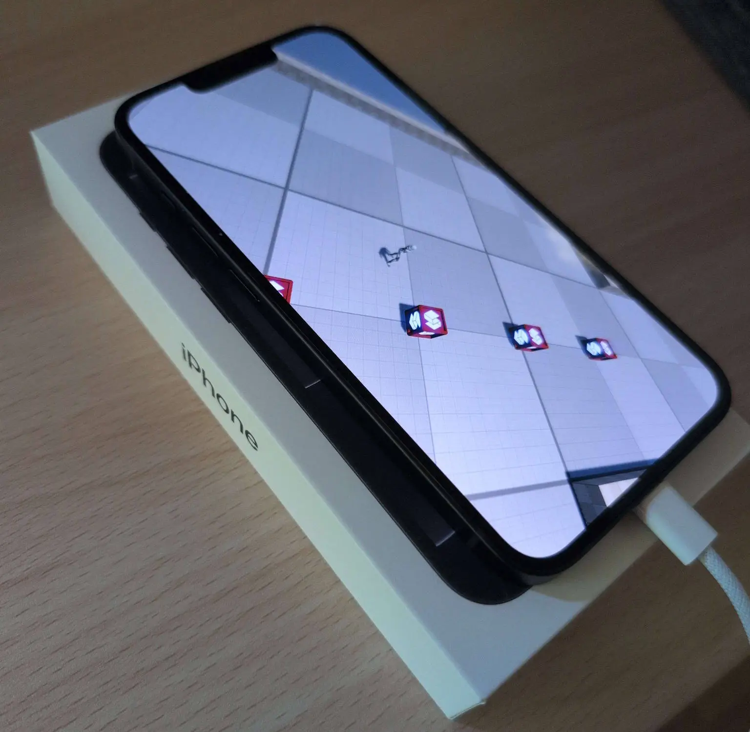 A Stride sample running on a physical iPhone.